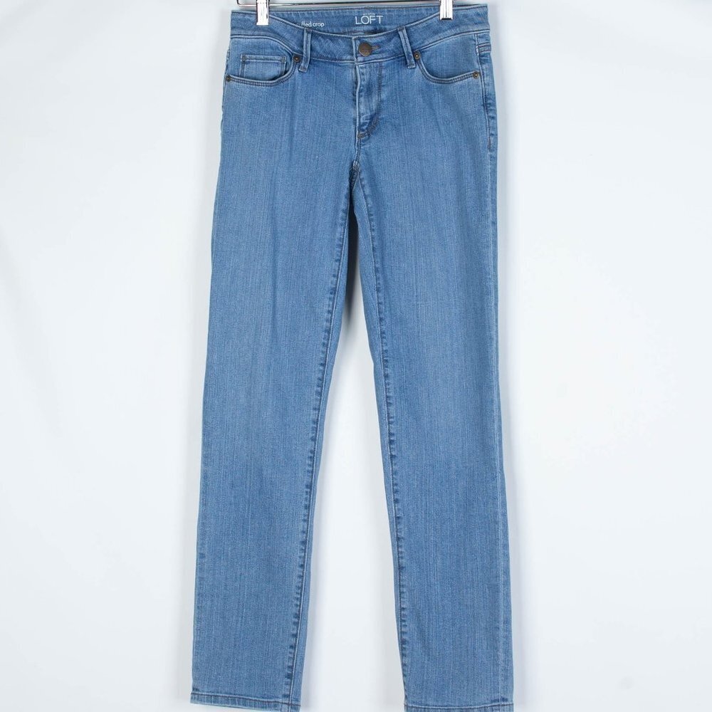 Ann Taylor Loft Curvy Cuffed Crop‎ Jeans Sz 26/2T